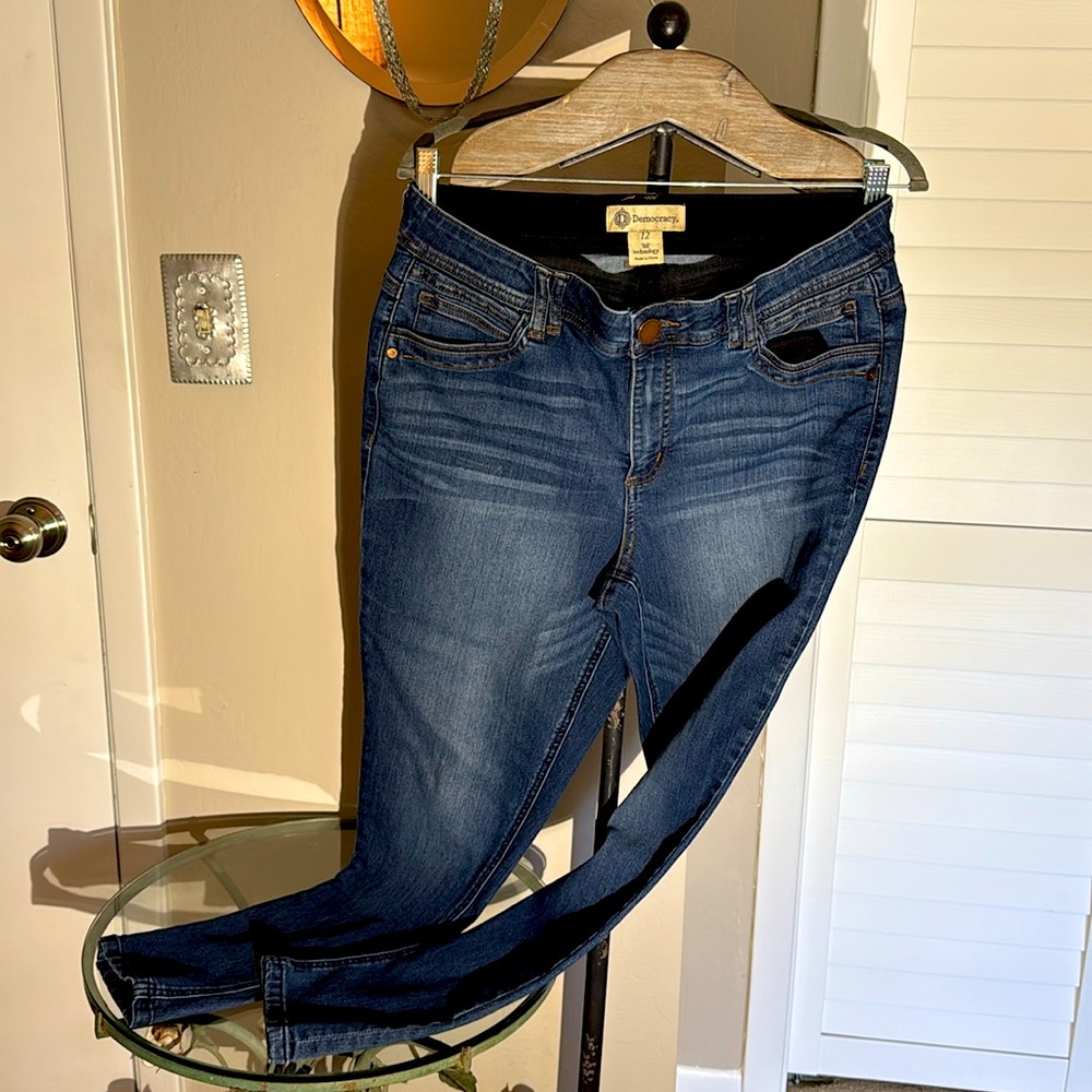 Democracy Ab Technology Skinny Distressed Stretch Jeans, size 12